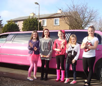 Pink Birthday Limo Edinburgh